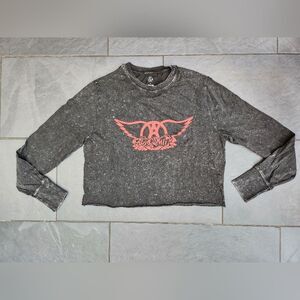 Aerosmith Long-sleeved Crop Treasure & Bond Shirt